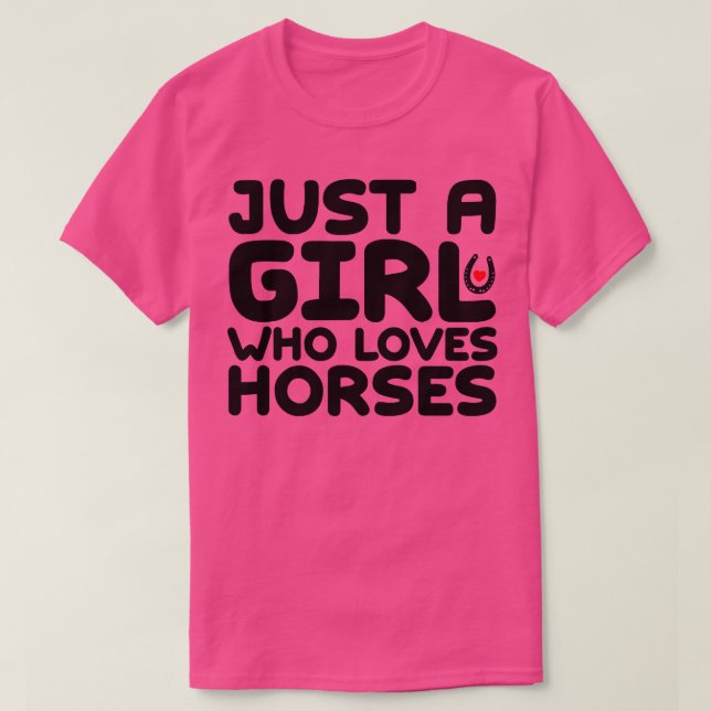 Camiseta Solo un Chica que ama a los caballos 3 (Diseño del anverso)