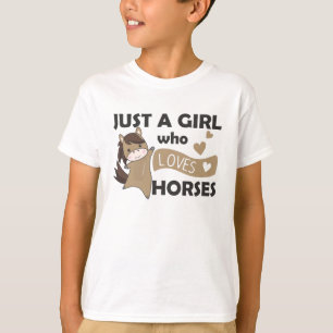 Camiseta Sólo un Chica que ama a los caballos dulce Pony