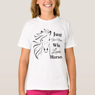 Camiseta Solo un Chica que ama a los caballos personalizado