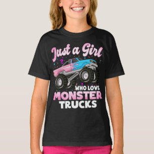 Camiseta Sólo un Chica que ama a los camiones de monstruos 