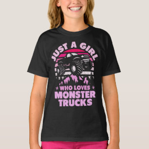 Camiseta Sólo un Chica que ama a los camiones de monstruos 