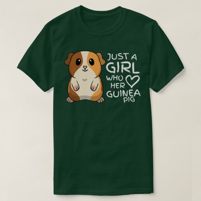 Camiseta Solo un Chica que ama a los cerdos de Guinea853 (Diseño del anverso)