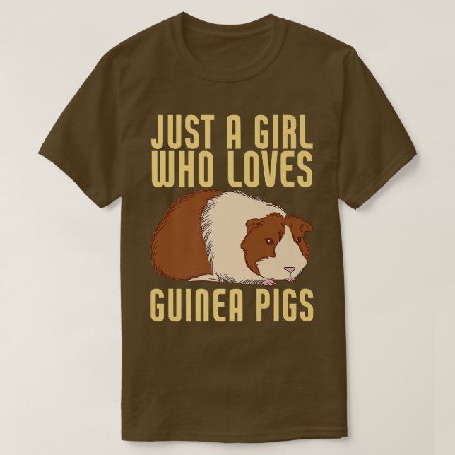 Camiseta Solo un Chica que ama a los cerdos de Guinea861 (Diseño del anverso)