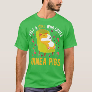 Camiseta Solo un Chica que ama a los cerdos de Guinea - 1