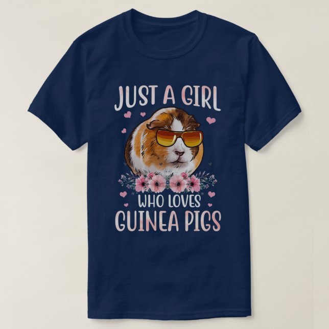 Camiseta Solo un Chica que ama a los cerdos de Guinea como  (Diseño del anverso)