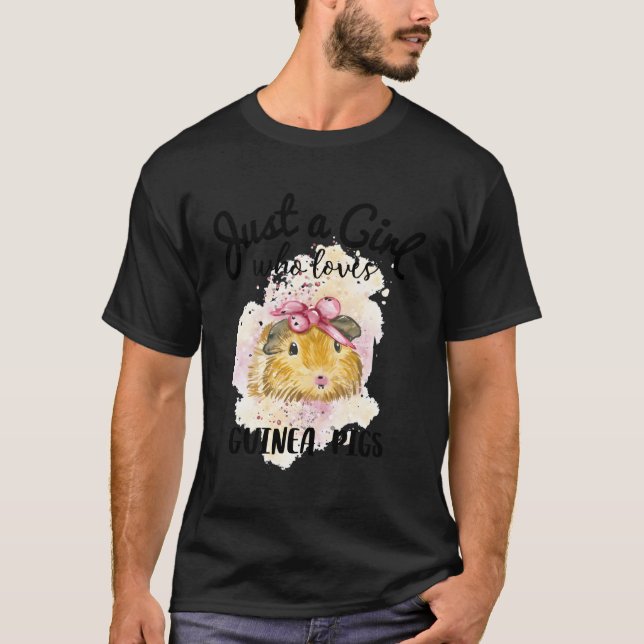 Camiseta Solo un Chica que ama a los cerdos guineanos amant (Anverso)