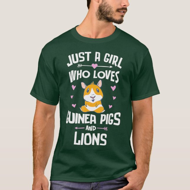 Camiseta Solo un Chica que ama a los cerdos y leones de Gui (Anverso)