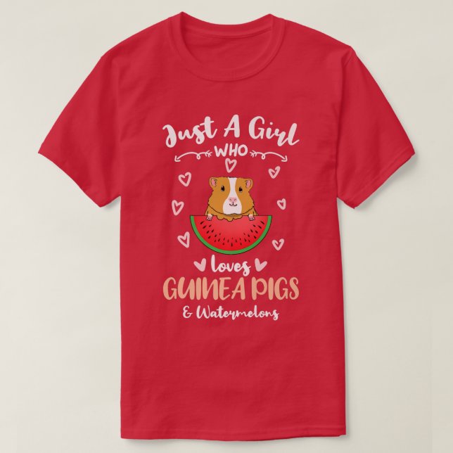 Camiseta Solo un Chica que ama a los cerdos y sandías de Gu (Diseño del anverso)