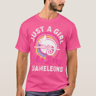 Camiseta Solo un Chica que ama a los Chameleons Gracioso Ch