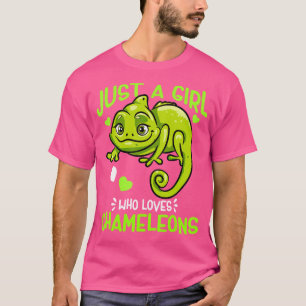 Camiseta Solo un Chica que ama a los Chameleons graciosos C