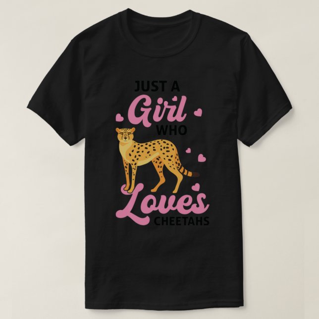 Camiseta Sólo un Chica que ama a los Cheetahs (Diseño del anverso)