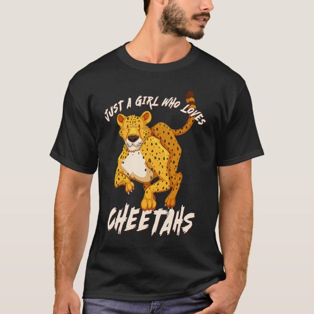 Camiseta Sólo un Chica que ama a los Cheetahs el gato más r (Anverso)