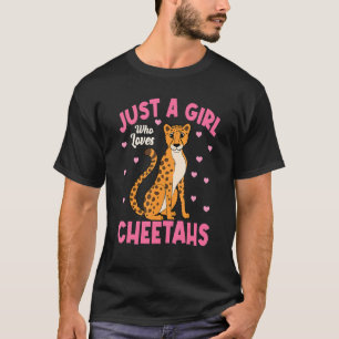 Camiseta Sólo un Chica que ama a los Cheetahs un gato calle