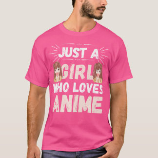 Camiseta Sólo Un Chica Que Ama A Los Chicas Anime Ramen Y