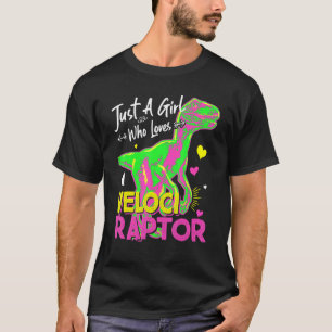 Camiseta Solo un Chica que ama a los Chicas de Velociraptor