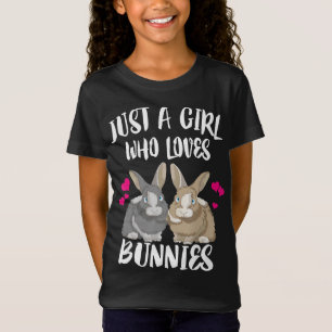 Camiseta Sólo Un Chica que ama a los conejitos   Bunny Love