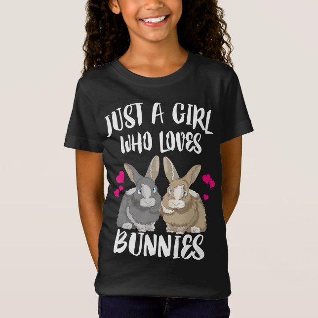 Camiseta Sólo Un Chica que ama a los conejitos | Bunny Love (Anverso)