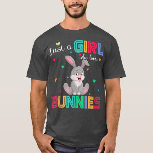 Camiseta Solo un Chica que ama a los conejitos gráficos