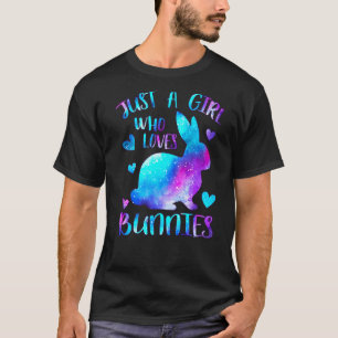 Camiseta Sólo un Chica que ama a los conejitos Mascotas ama