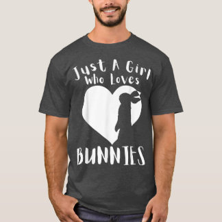 Camiseta Sólo Un Chica Que Ama A Los Conejo De Conejo Cute 