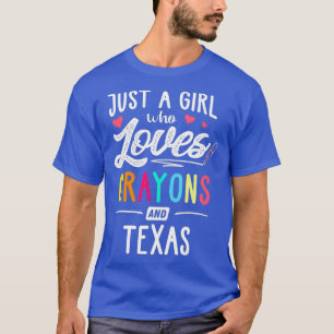 Camiseta Solo Un Chica Que Ama A Los Crayones Y A Los Niños
