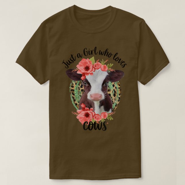 Camiseta Solo un Chica que ama a los criadores de vacas (Diseño del anverso)
