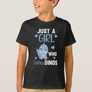 Camiseta Solo un Chica que ama a los Dinos Dulce Dinosaurio