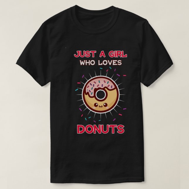 Camiseta Solo un Chica que ama a los donuts (Diseño del anverso)