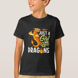 Camiseta Sólo un Chica que ama a los dragones adorables