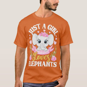 Camiseta Sólo un Chica que ama a los elefantes - Elefante L