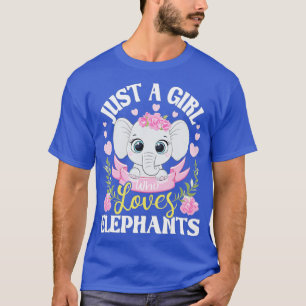 Camiseta Sólo un Chica que ama a los elefantes - Elefante L
