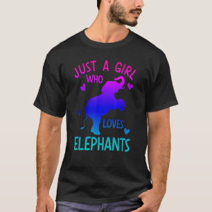Camiseta SÓLO UN CHICA QUE AMA A LOS ELEFANTES Elephant Gra
