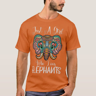 Camiseta Sólo un Chica que ama a los elefantes - un regalo