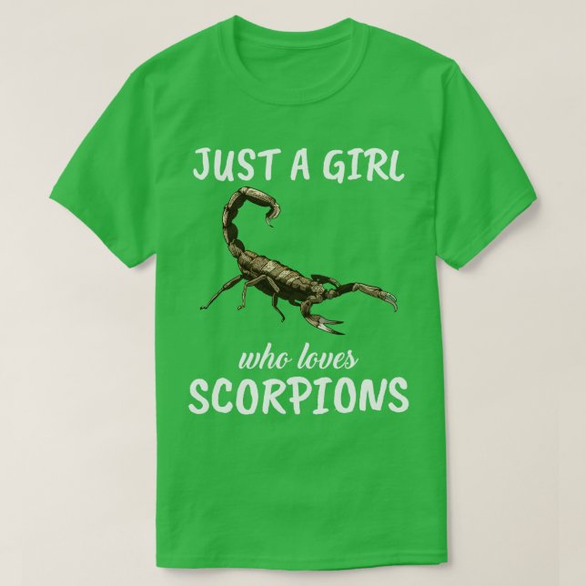 Camiseta Solo un Chica que ama a los escorpiones (Diseño del anverso)