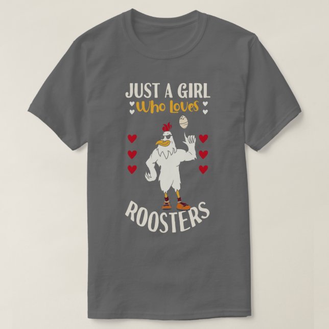 Camiseta Sólo un Chica que ama a los gallos (Diseño del anverso)