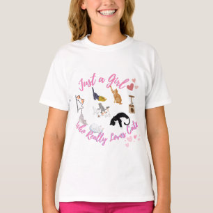 Camiseta Sólo un Chica que ama a los gatos