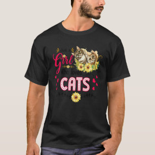 Camiseta Solo un Chica que ama a los gatos como gato