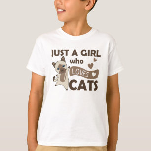 Camiseta Sólo un chica que ama a los gatos dulces
