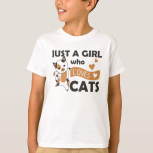 Camiseta Sólo un chica que ama a los gatos dulces