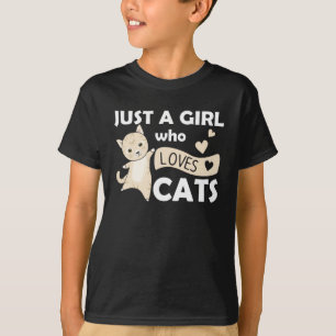 Camiseta Sólo un chica que ama a los gatos dulces