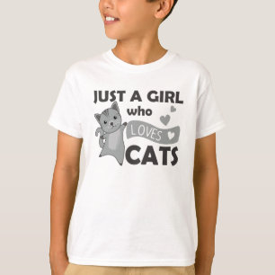 Camiseta Sólo un chica que ama a los gatos dulces