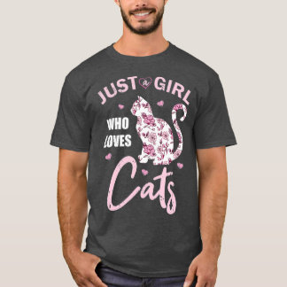 Camiseta Sólo un Chica que ama a los gatos graciosos