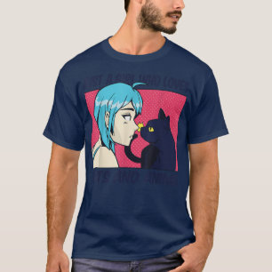 Camiseta Solo un Chica que ama a los gatos y a Anime japan