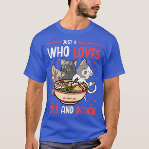 Camiseta Sólo un Chica que ama a los gatos y a los gatos de