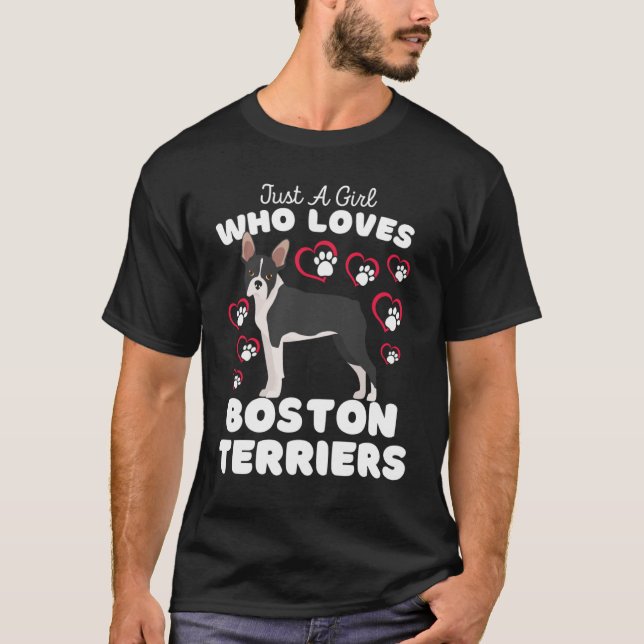 Camiseta Sólo un Chica que ama a los habitantes de Boston a (Anverso)