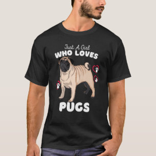 Camiseta Solo un Chica que ama a los insectos pug pug niños