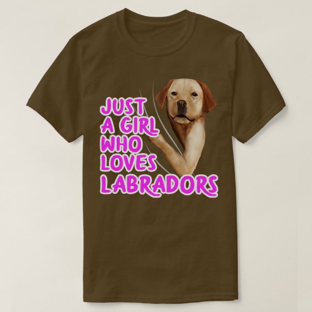 Camiseta Sólo un Chica que ama a los labradores (Diseño del anverso)