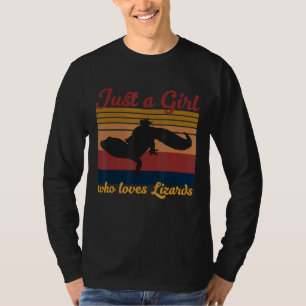 Camiseta Sólo Un Chica que ama a los lagartos Cute Lizard M