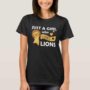 Camiseta Solo un Chica que ama a los leones como un gato gr