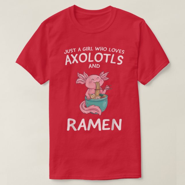 Camiseta Sólo un Chica que ama a los locos Ramen Cute Anime (Diseño del anverso)